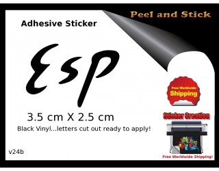 ESP Guitar Sticker Peel and Stick v24b